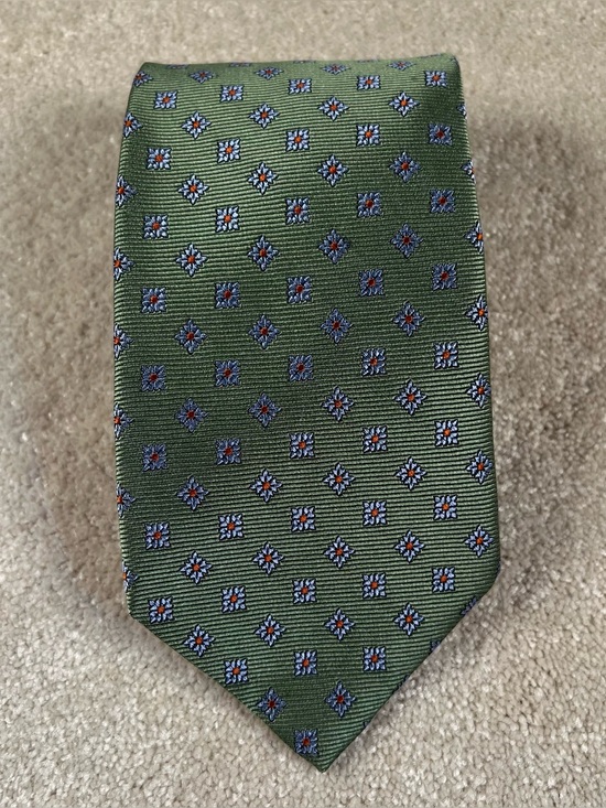 Brooks Brothers Other - Brooks Brothers 346 Silk Neck Tie Green wedding workwear stain resistant